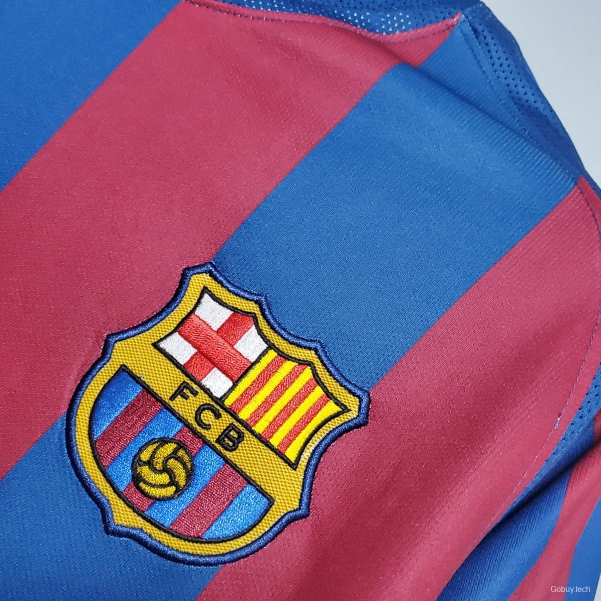 Retro Barcelona 2006 UEFA Champions League Home Soccer Jersey