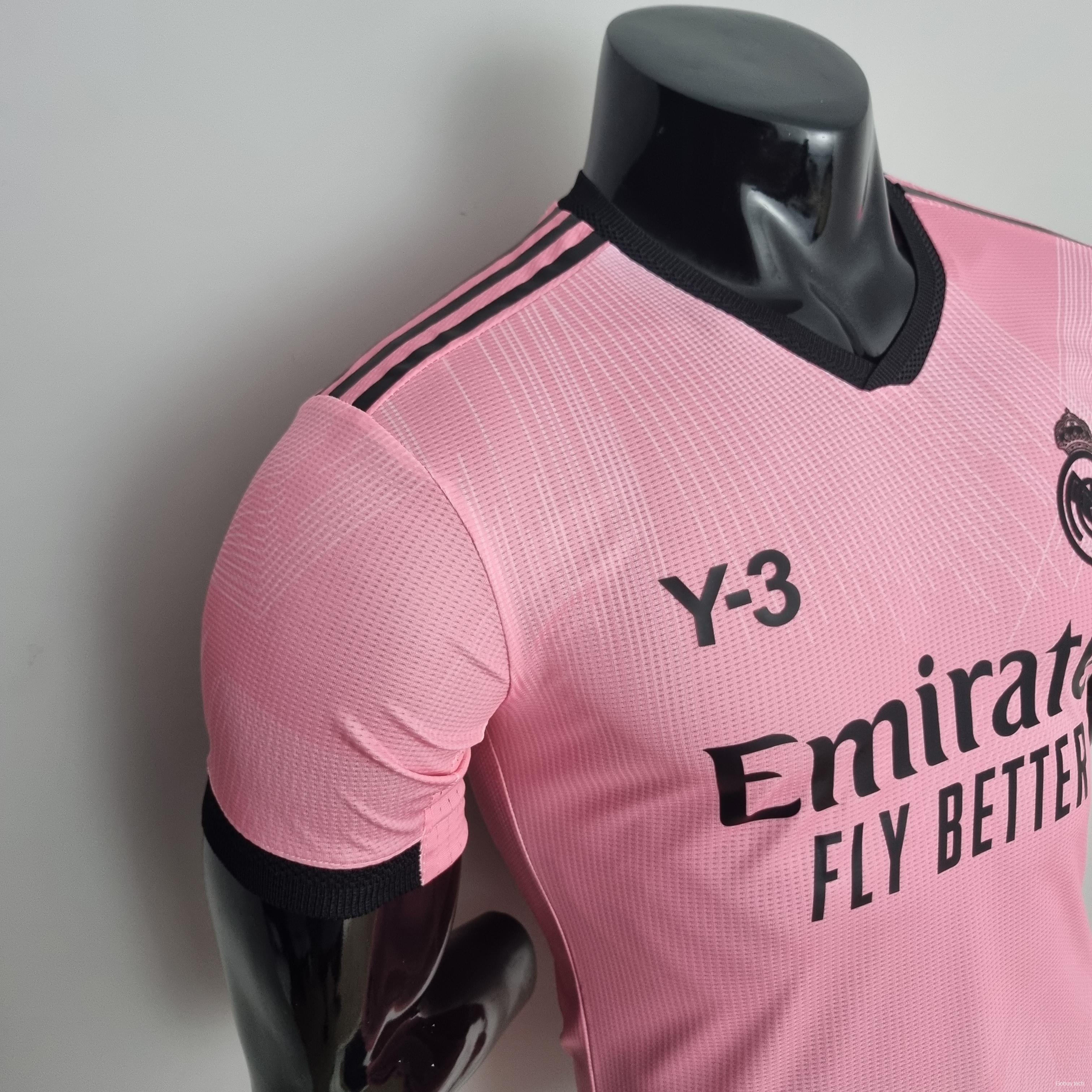 2022 player version Real Madrid Y3 Edition Pink Soccer Jersey