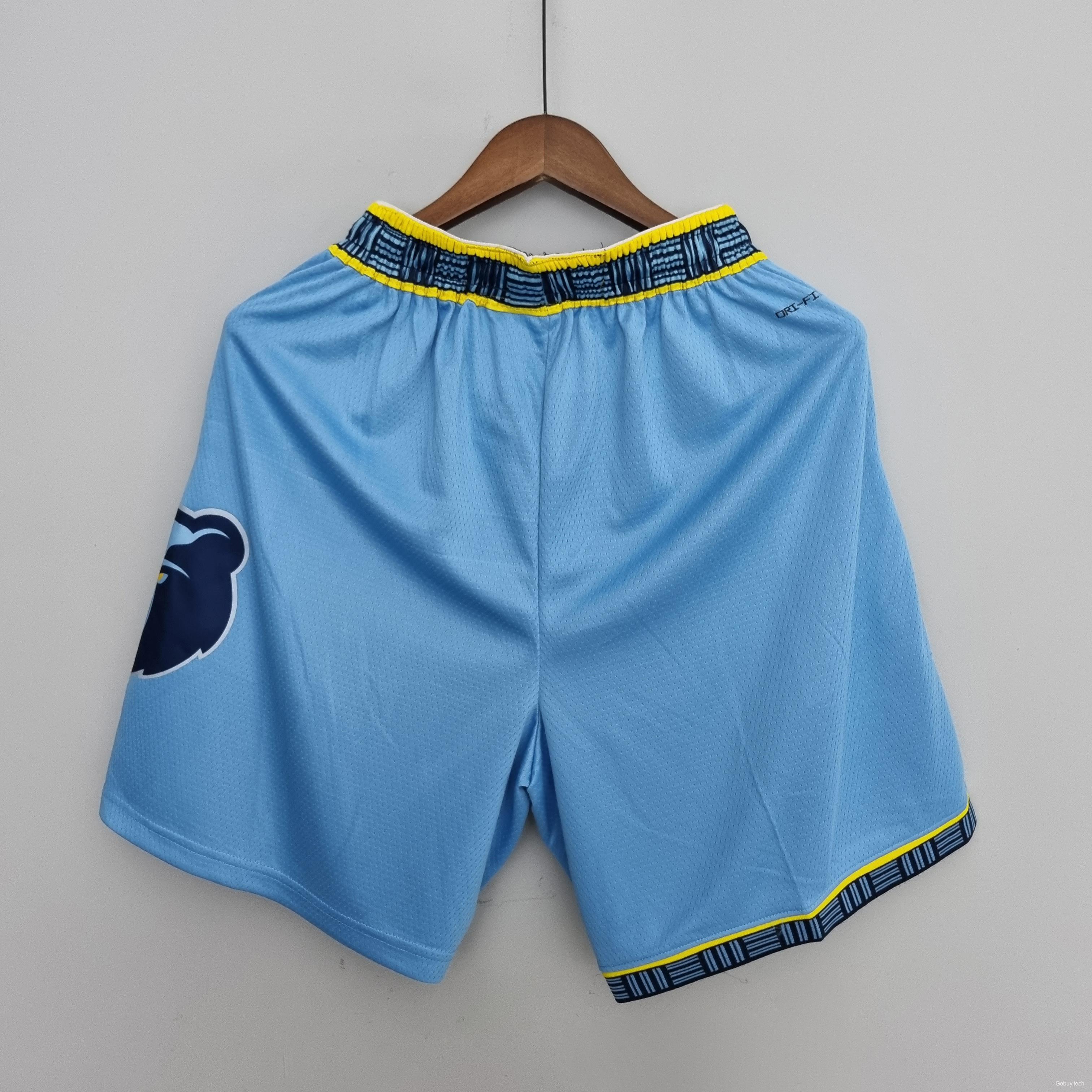 75th Anniversary Memphis Grizzlies Jordan Edition Blue Shorts NBA