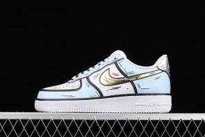 NIKE Air Force 11607 Low two-dimensional theme ice and snow strange color matching low-top casual board shoes CW2288-212