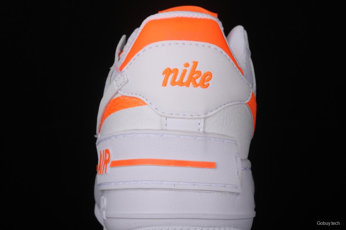 NIKE Air Force 1 ShAdidasow White Orange Light weight heightened low side White Board shoes CI0919-103