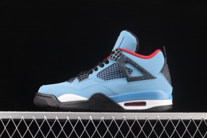 Travis Scott Cactus Jack x Air Jordan 4 Joe 4 AJ4 joint suede blue headcoat genuine standard 308497-406