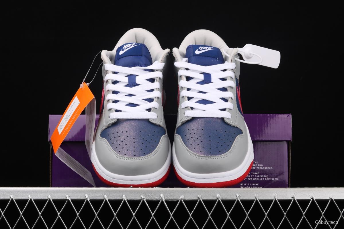 NIKE DUNK Low Samba Japan restricts the sale of Super Blue / Samba Red-Silver leisure sports board shoes CZ2667-400