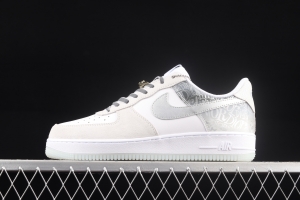 NIKE Air Force 11607 ESS space 3D silver low-top casual board shoes DA8302-333