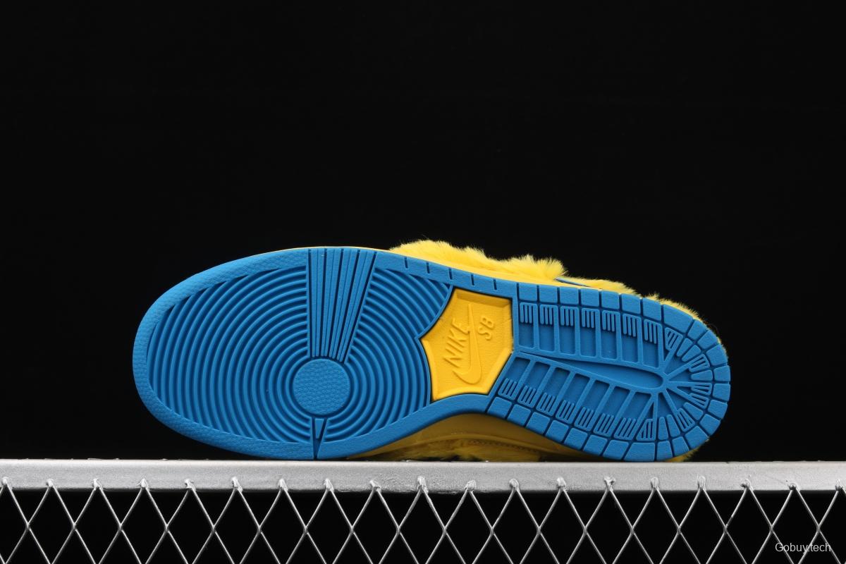 Grateful DeAdidas x NIKE SB DUNK Low Yellow Bear joint style yellow and blue bear sports skateboard shoes CJ5378-700