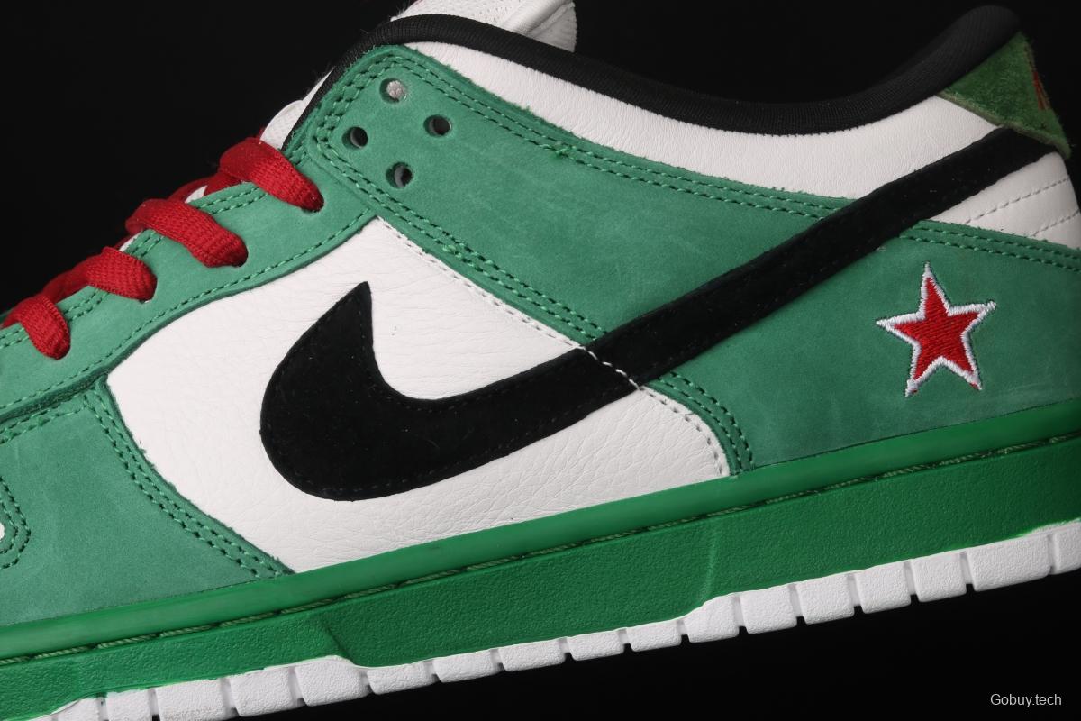 NIKE DUNK SB LoW Heineken Heineken over-limit low-top sports and leisure board shoes 304292-302