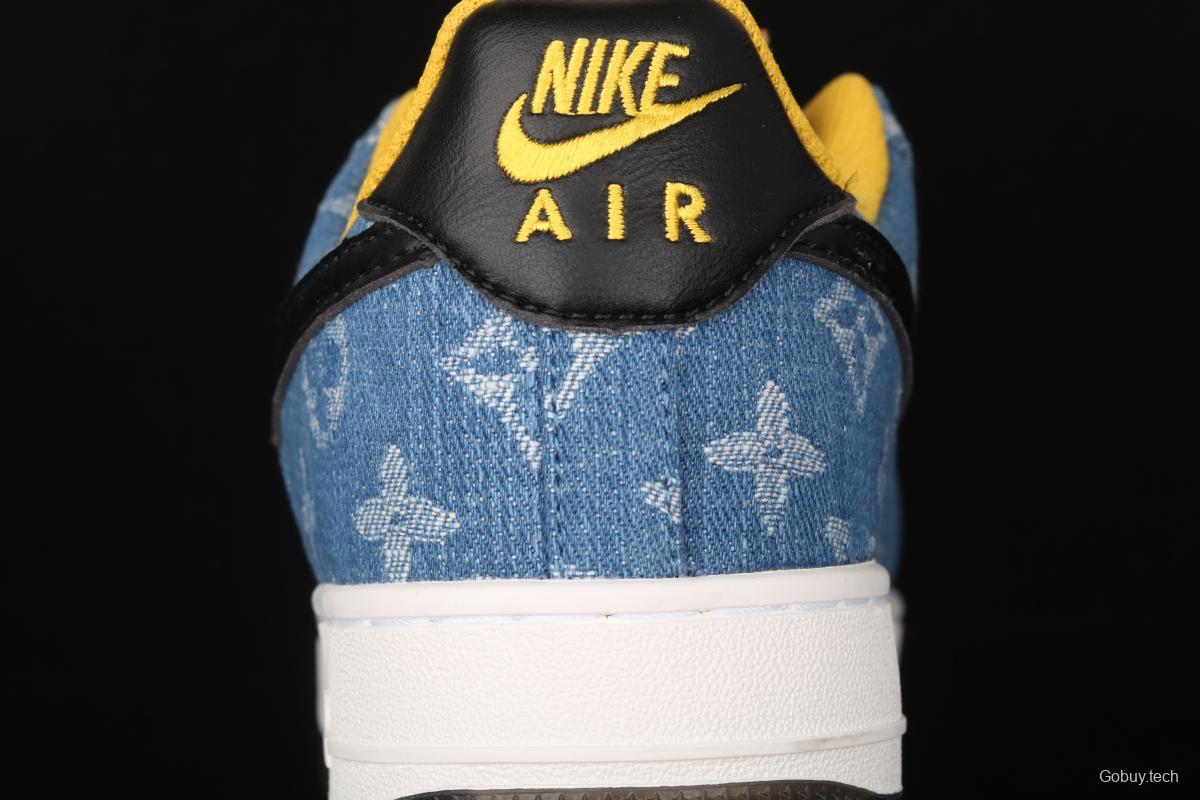 NIKE Air Force 1y07 Levitte denim series LV co-named leisure sports board shoes 315111-222,