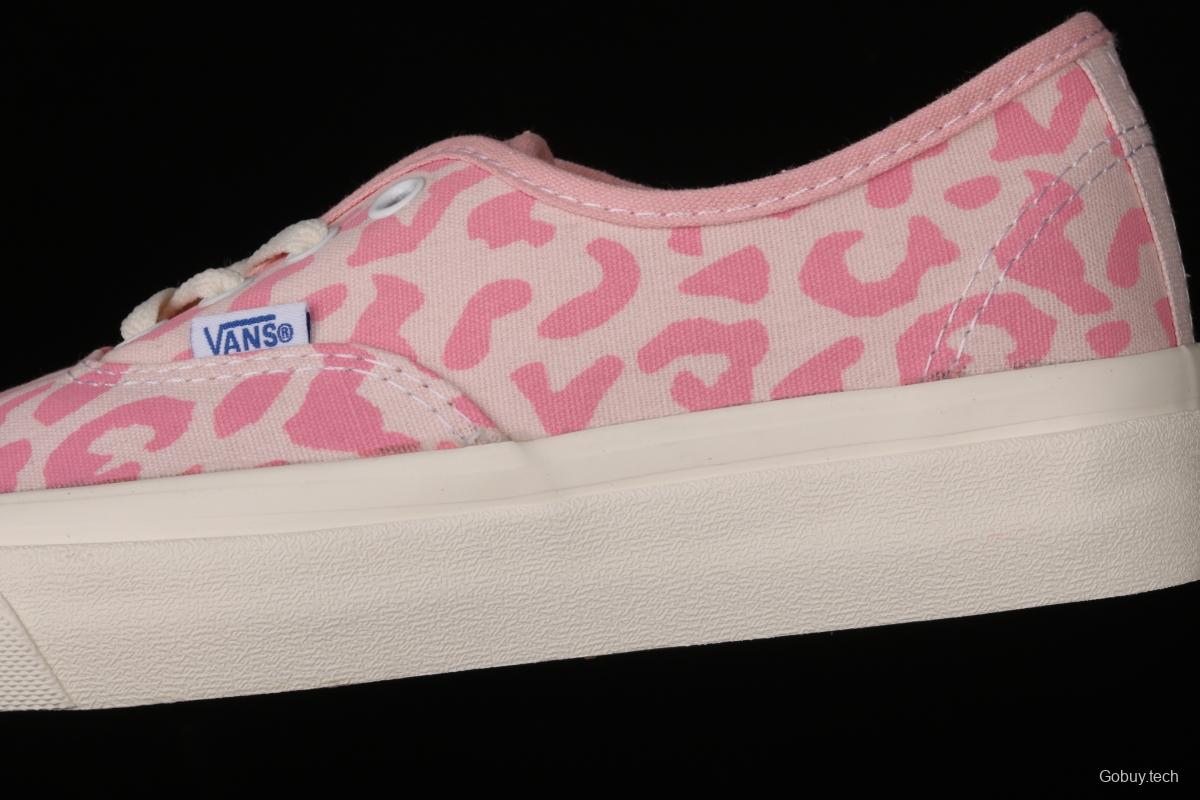 Vans Vault OG Authentic LX pink leopard print high-end regional vulcanized canvas low-top casual board shoes VN0A38GRR89