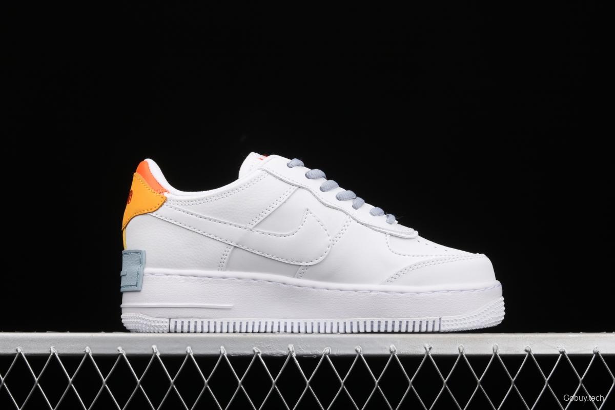 NIKE Air Force 1 ShAdidasow light weight heightened low-top board shoes DC2199-100