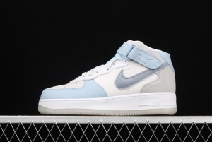 NIKE Air Force 1x 07 Mid spliced macaron color scheme Zhongbang leisure AO2425-500s