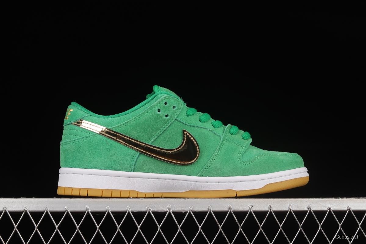 NIKE SB DUNK Low Pro Green Gold SB Buckle Backboard Fashion Casual Sneakers BQ6817-303