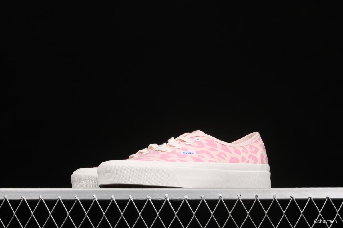 Vans Vault OG Authentic Lx high-end regional pink leopard pattern vulcanized canvas low-top casual board shoes VN0A38ENVL2