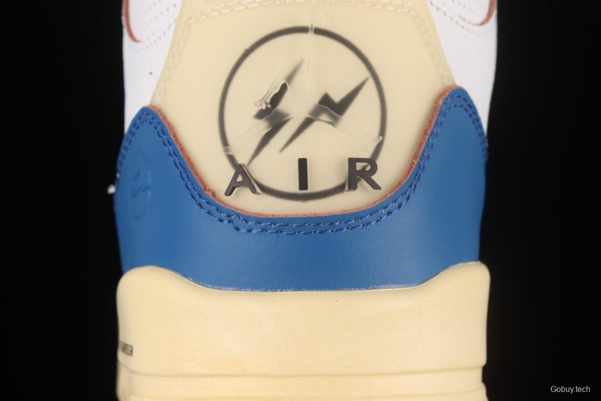 Fragment Design x Air Jordan 3 AJ3 Fujiwara Hiroshi White, Black and Blue Lightning DA3595-100