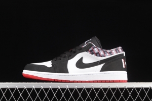 Air Jordan 1 Low Quai 54 black and white Paris low-gang cultural leisure sports shoes DM0095-106