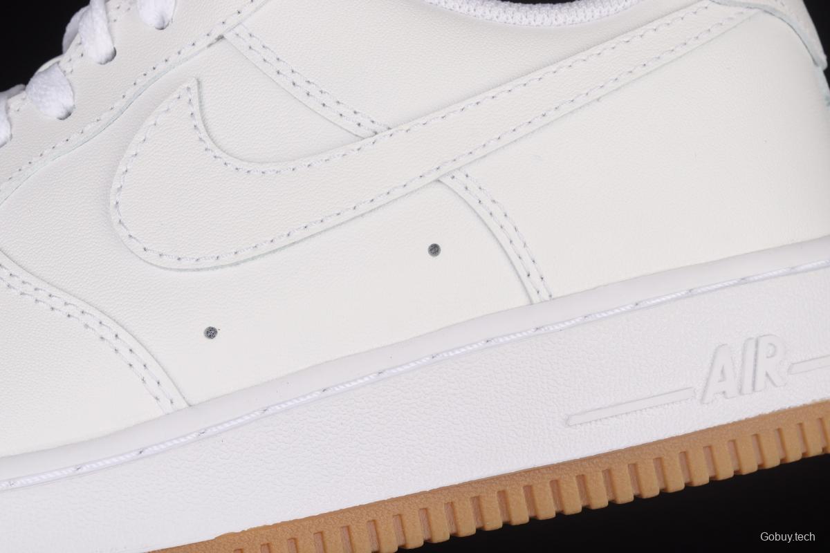 NIKE Air Force 1o07 Low raw rubber all-white low-top casual board shoes DJ2739-100