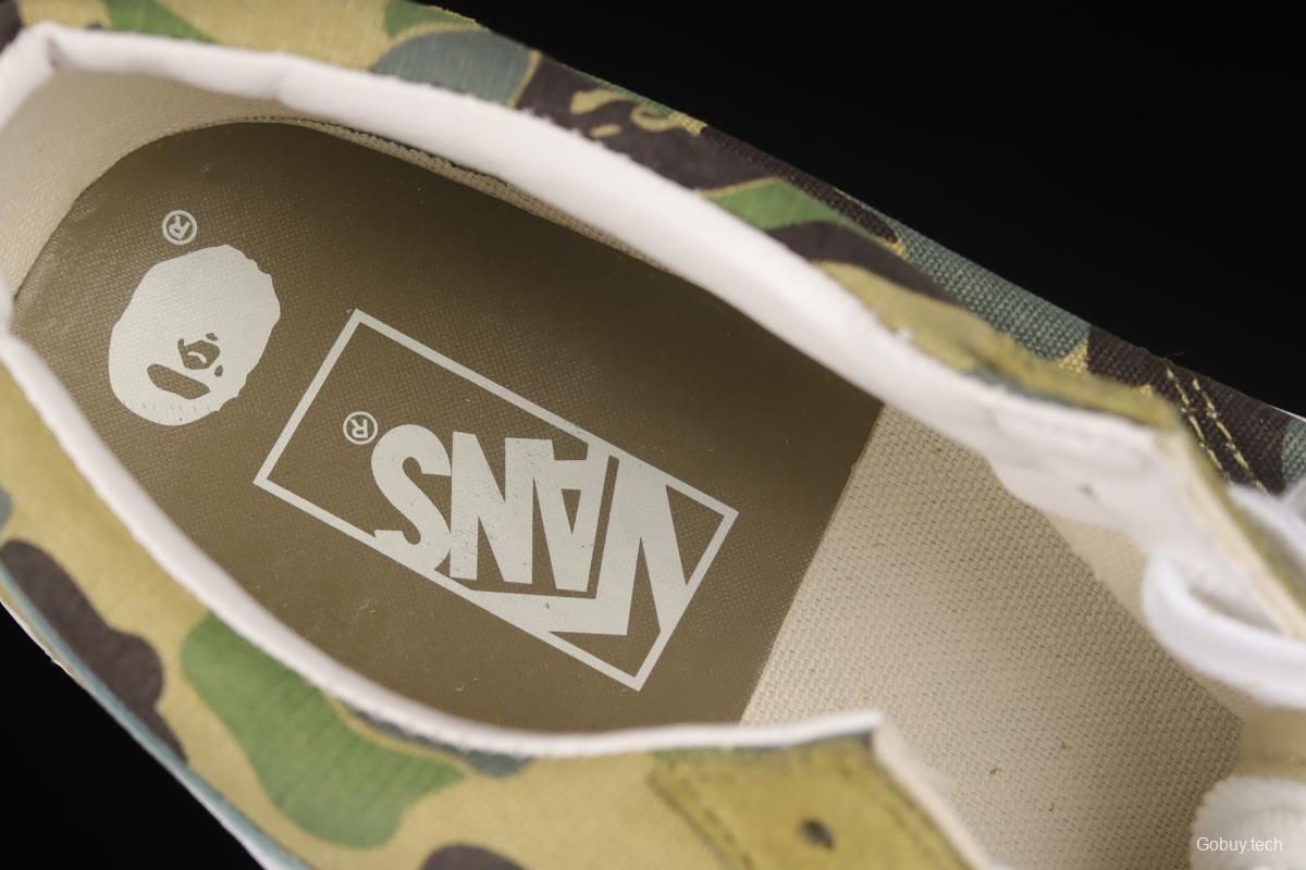 Bape x Vans Old Skool ape head joint camouflage low-top canvas shoes VN0A54F37BE