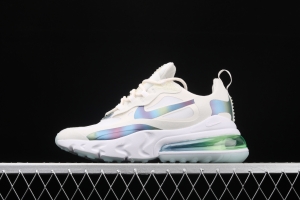 NIKE Air Max 270React 2020 new high-frequency net hollowing out function half-palm air cushion running shoes CT5064-100