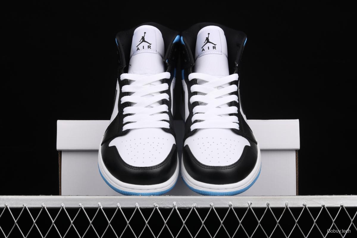 Air Jordan 1 Mid SE black, white and blue BQ6472-102