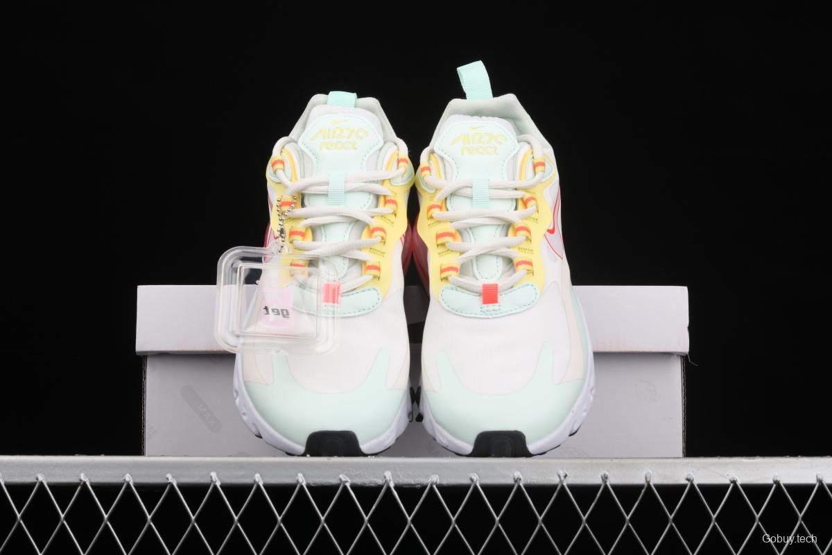 NIKE Air Max 270React new high frequency mesh hollowed-out half-palm air cushion running shoes CV8818-102