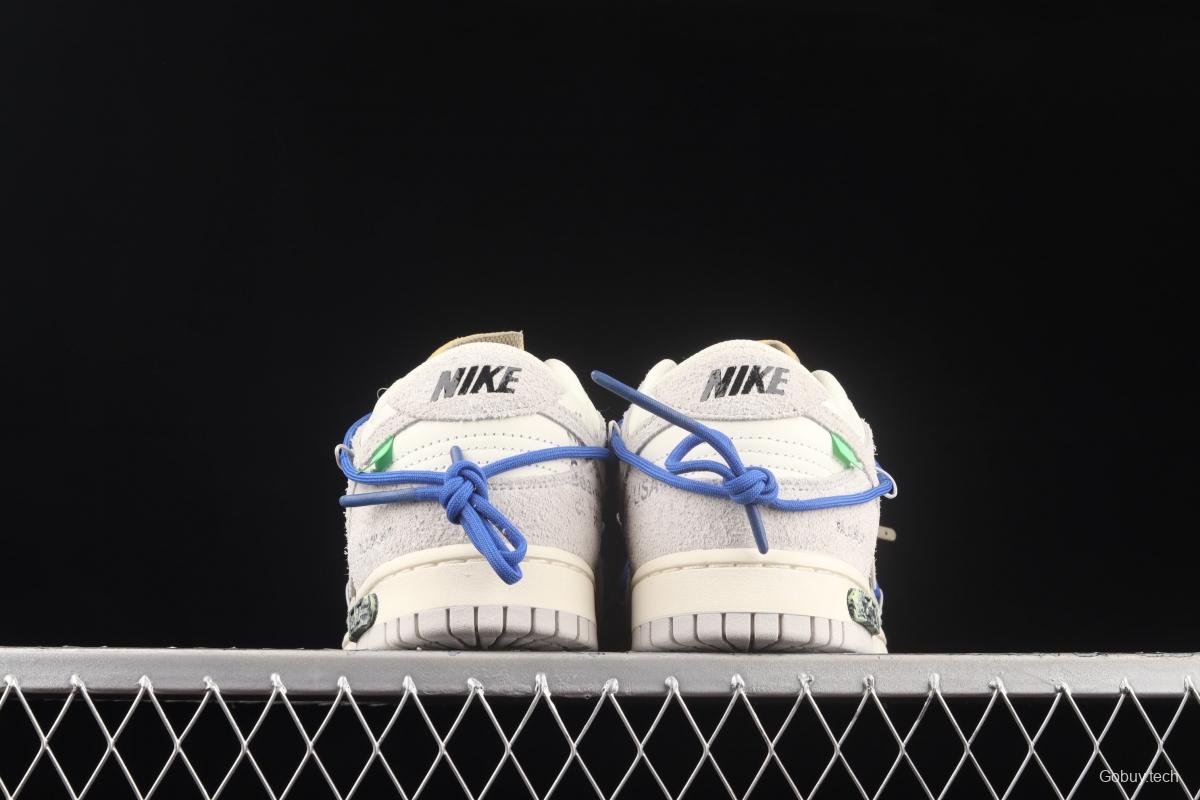 OFF-White x NIKE DUNK Low OW suede SB buckle rebound fashion casual board shoes DJ0950-104