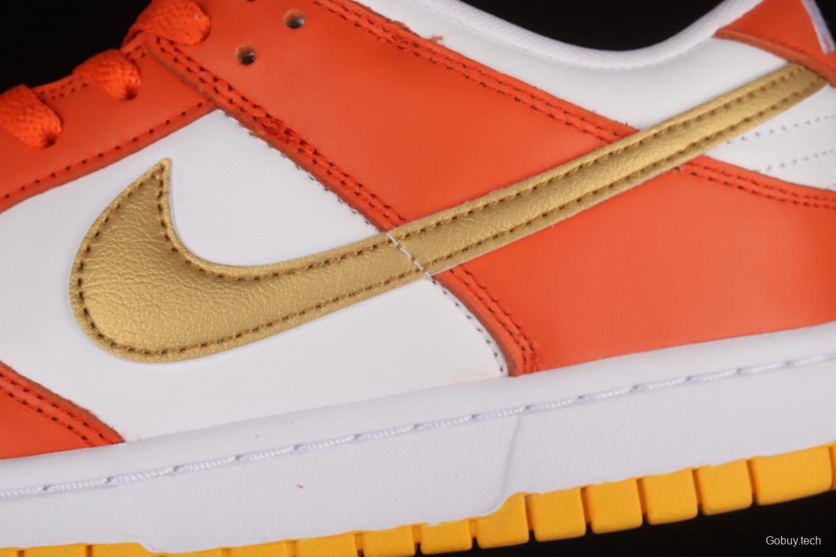 NIKE DUNK Low Golden Orange Platinum Orange SB rebound Fashion Leisure Board shoes DQ4690-800