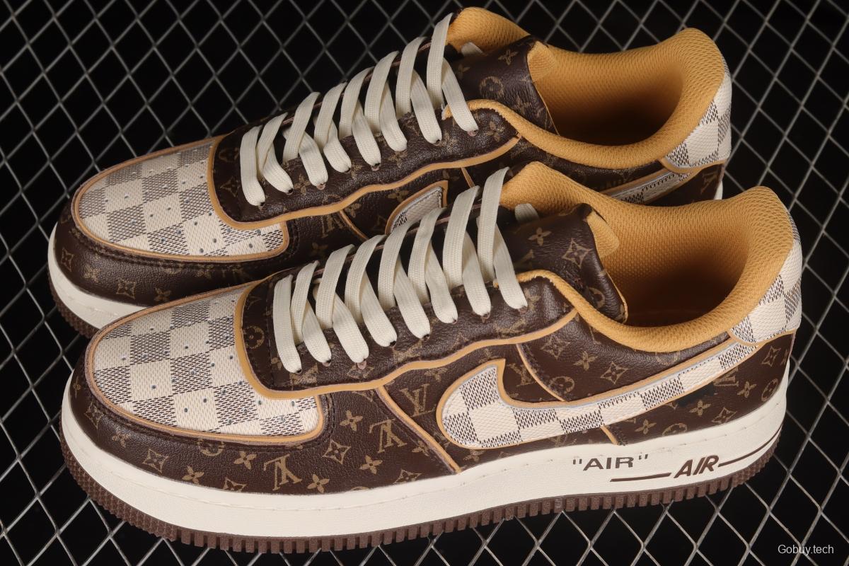 LV x NIKE Air Force 1'07 Low co-branded custom low-top casual sneakers