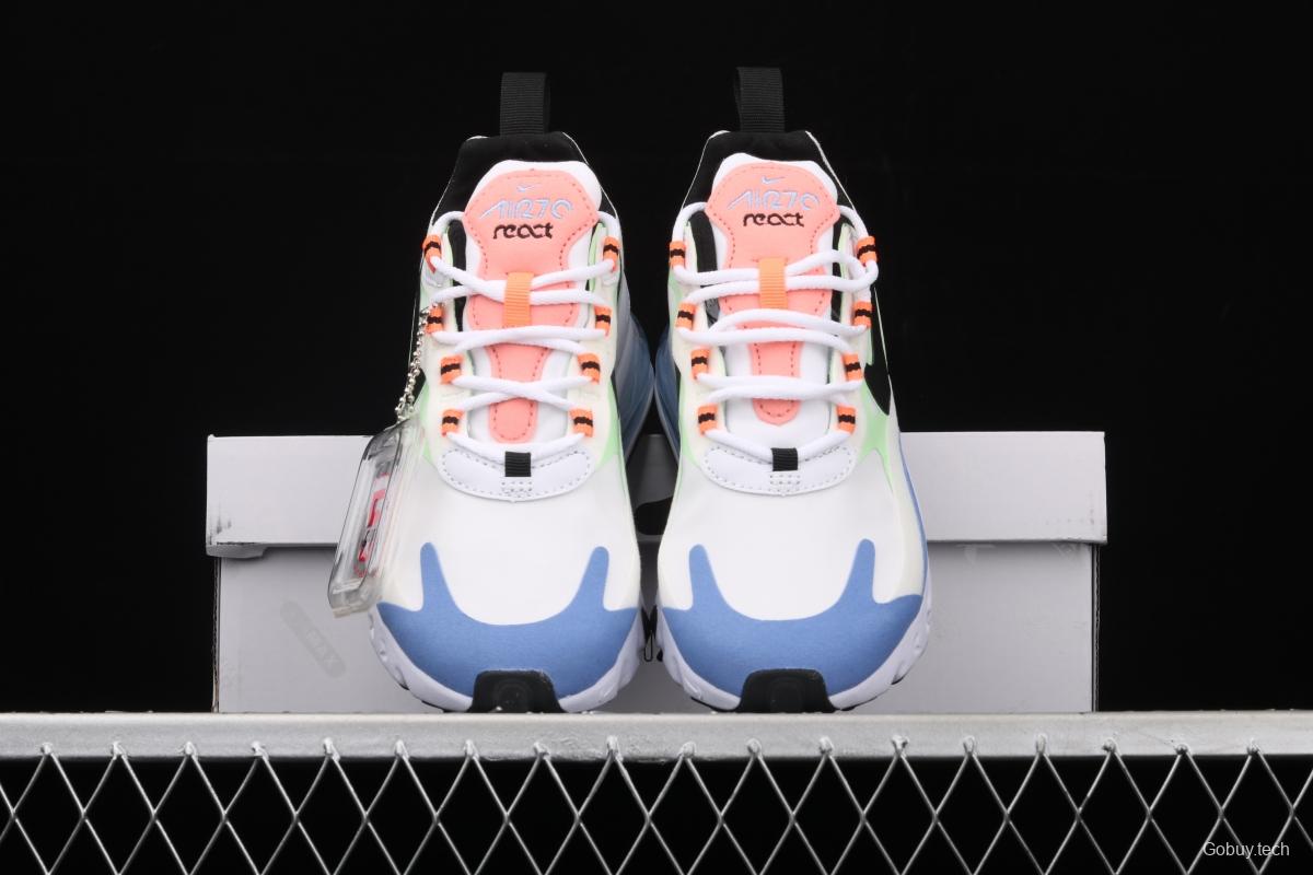 NIKE Air Max 270React new high-frequency mesh function half-palm air cushion running shoes CU7833-100