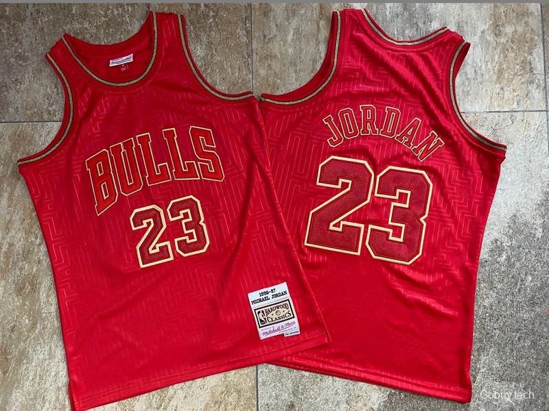 Men's Michael Jordan Red Retro Classic Team Jersey