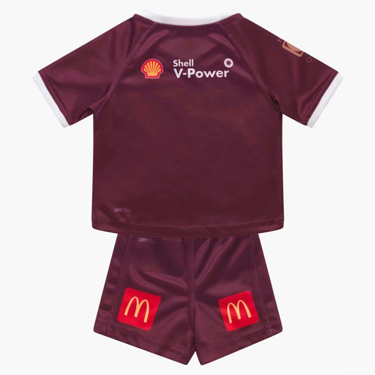 Kids QLD Maroons 2022 Home Rugby Kit