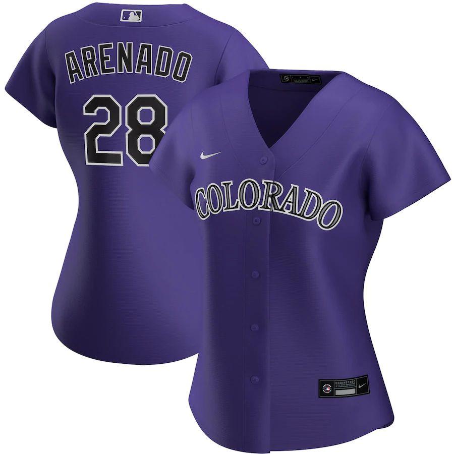 Women's Nolan Arenado Purple Alternate 2020 Player Team Jersey