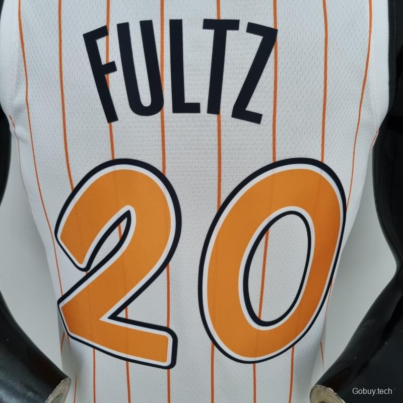 75th Anniversary Orlando Magic Fultz #20 White Orange NBA Jersey