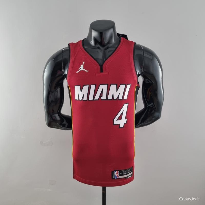 75th Anniversary Miami Heat Jordan OLADIPO#4 Burgundy NBA Jersey