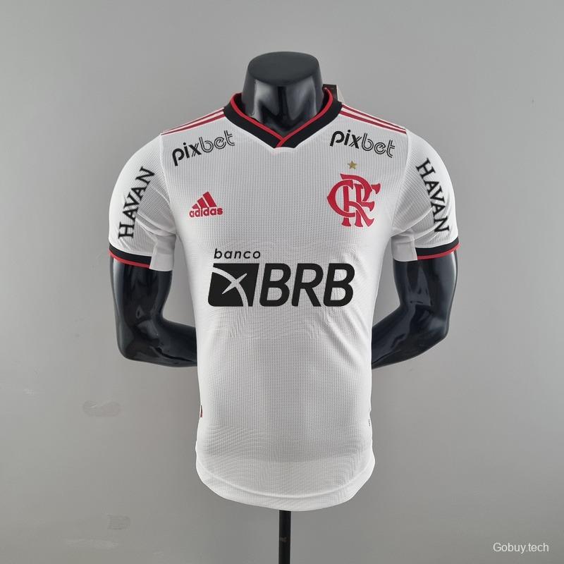 Player Version 22/23 All Sponsors Flamengo Away  Soccer Jersey