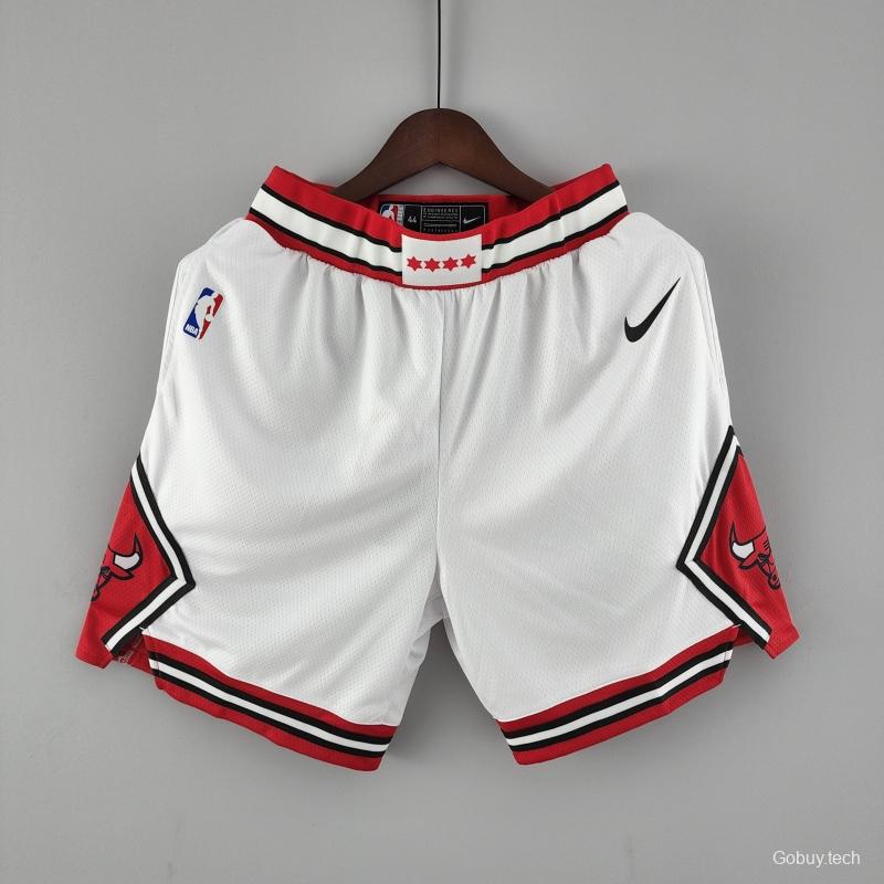 Chicago Bulls White NBA Shorts 