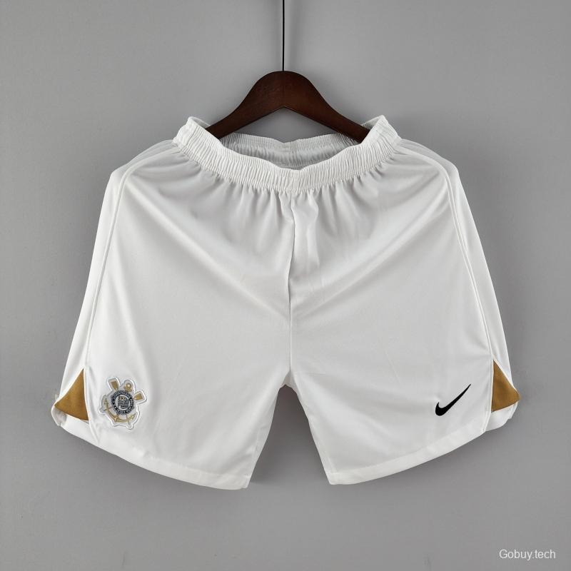 22/23 Corinthians White Soccer Shorts