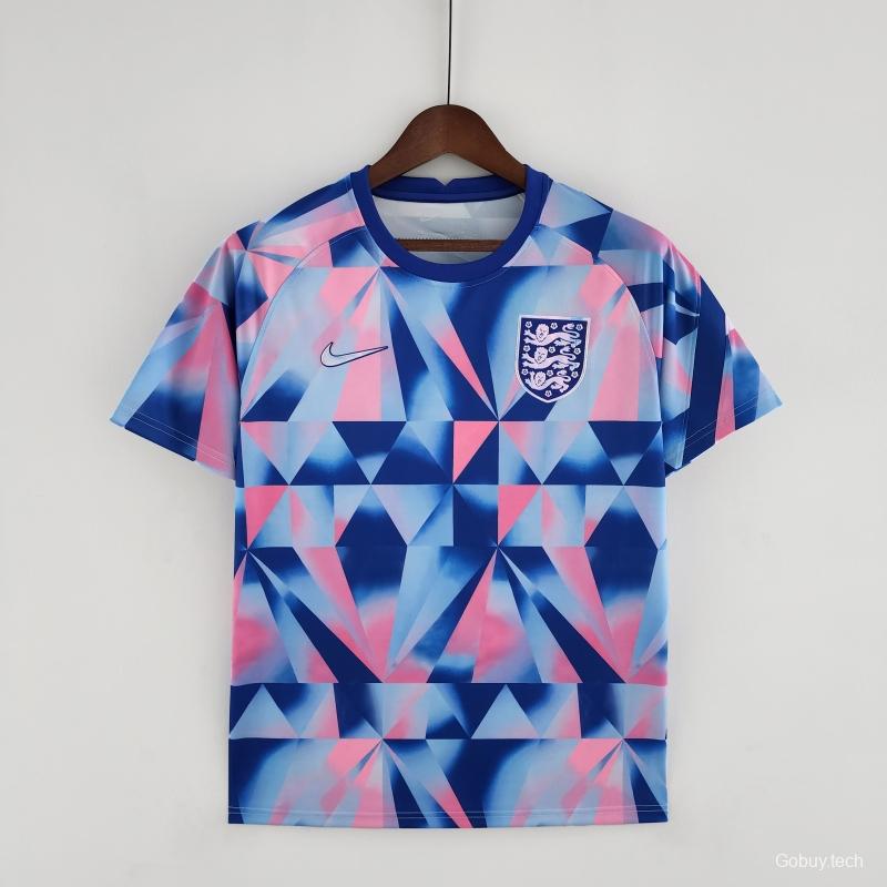 2022 England Training Jersey Wear Geometric Pattern