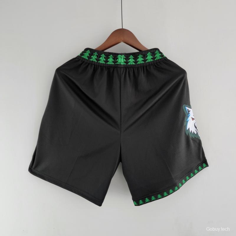 Minnesota Timberwolves Retro NBA Shorts Black