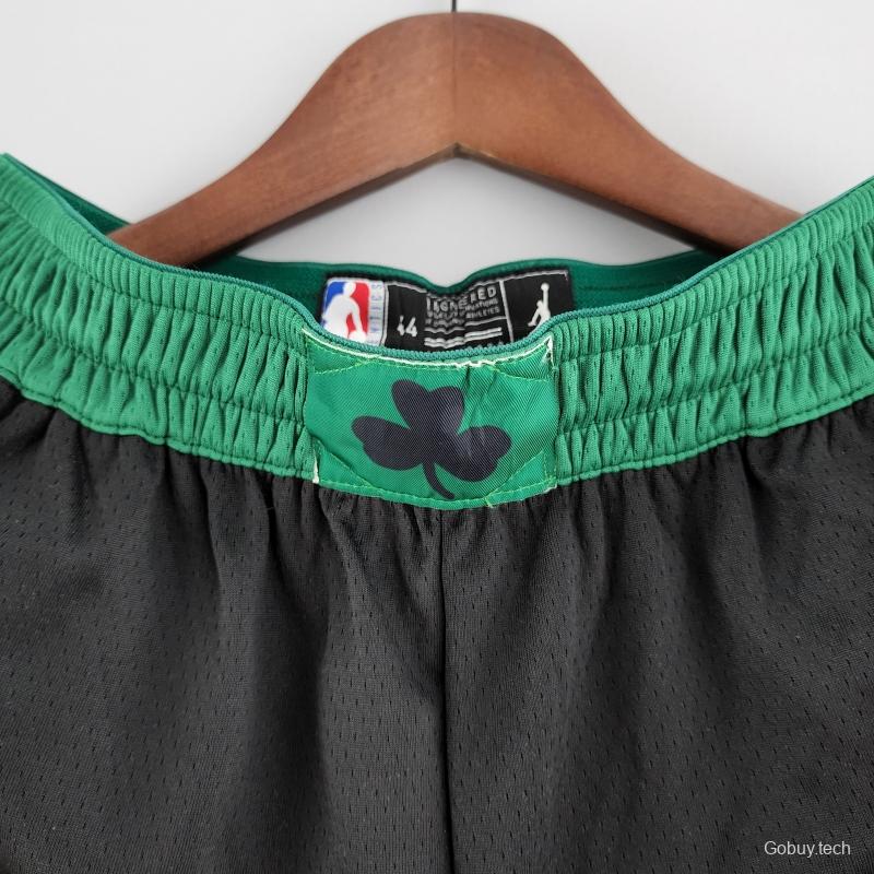 Boston Celtics NBA Shorts Black Green Trim