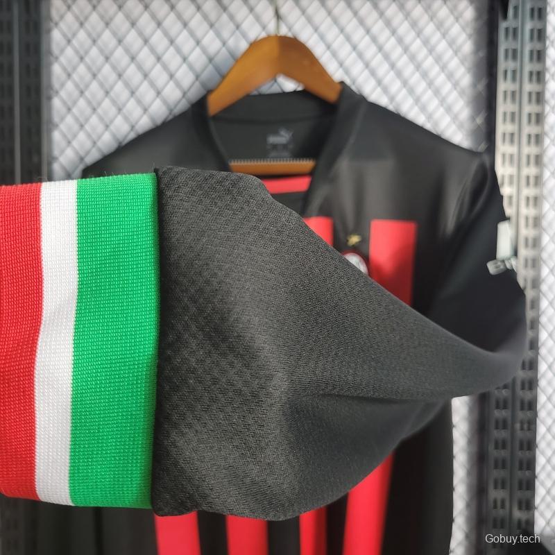 22/23 Long Sleeve AC Milan Home Soccer Jersey