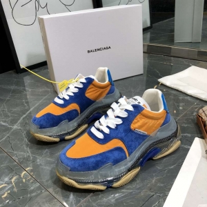 Men/Women Balenciaga Triple S 2.0 Sneaker Blue/Orange