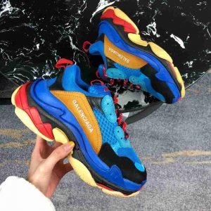 Men Balenciaga Triple-S Sneaker Multi-Color Blue/Black/Brown