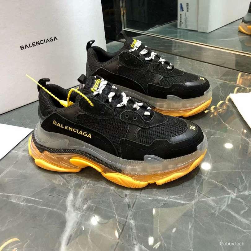 Men/Women Balenciaga Triple S Sneaker Black/Yellow Item 6380380