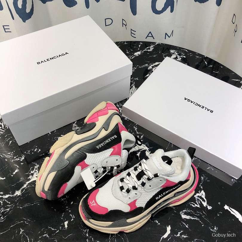 Men/Women Balenciaga Triple S Sneaker Black/Pink