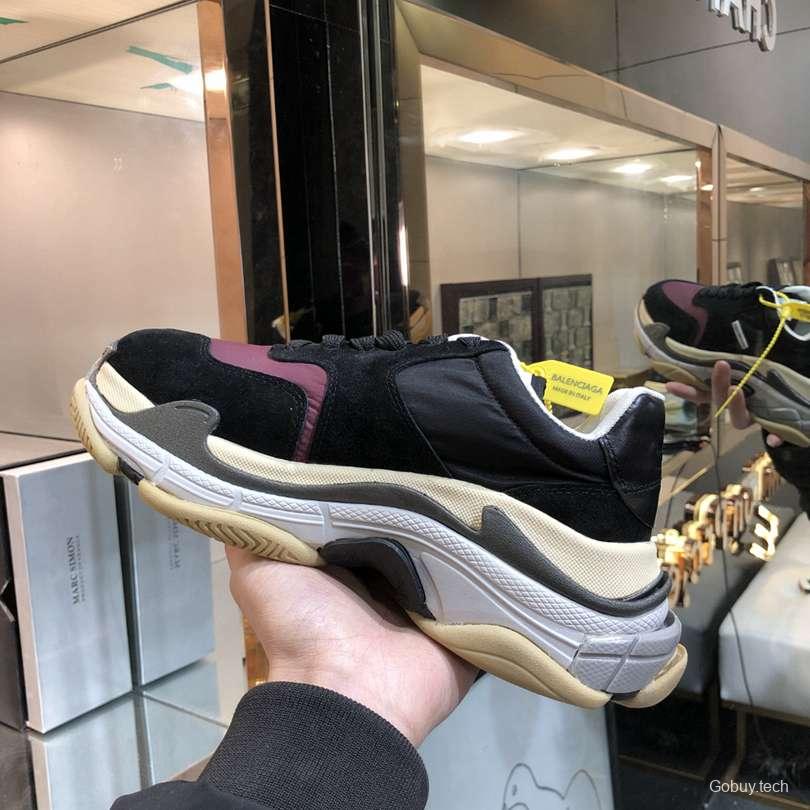 Men/Women Balenciaga Triple S Sneaker Black/Purple Item 6380340