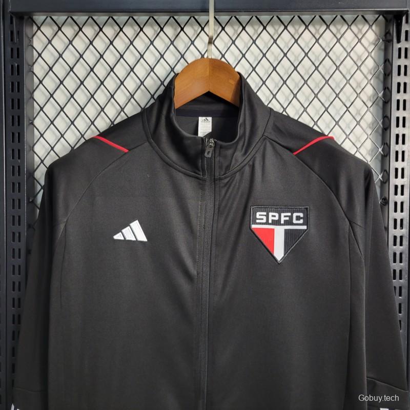 23-24 Sao Paulo Black Full Zipper Training Jacket