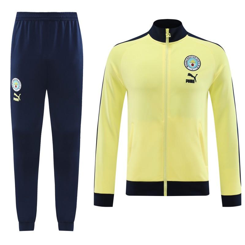 23/24 Manchester City Yellow Full Zipper Jacket +Pants