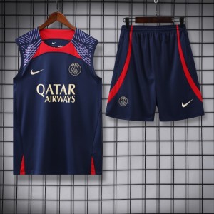 23-24 PSG Navy Vest Jersey+Shorts