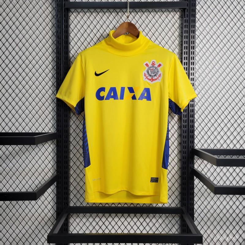 Retro 14-15 Corinthians Goalkeeper Yellow Jersey