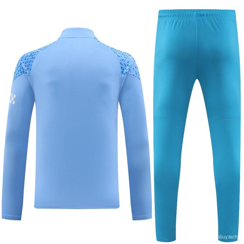 23/24 Manchester City Blue Half Zipper Jacket+ Pants