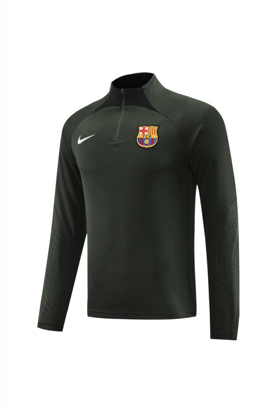 23/24 Barcelona Dark Green Half Zipper Jacket+Pants